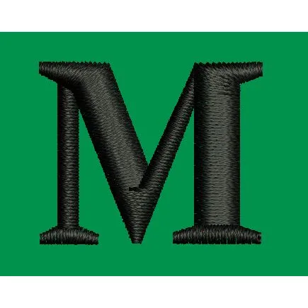 Letter M Serif Initial Embroidery Design