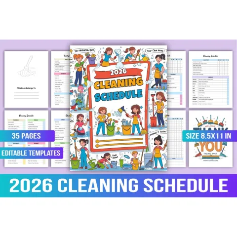 Cleaning Schedule Planner Template