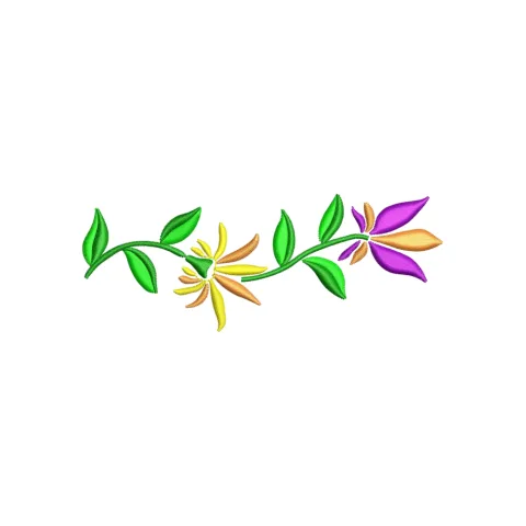 Flower Chain Embroidery Design