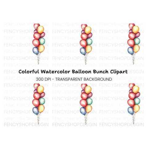 Balloon Bunch Clipart Bundle