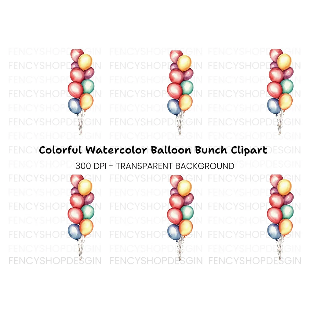 Balloon Bunch Clipart Bundle