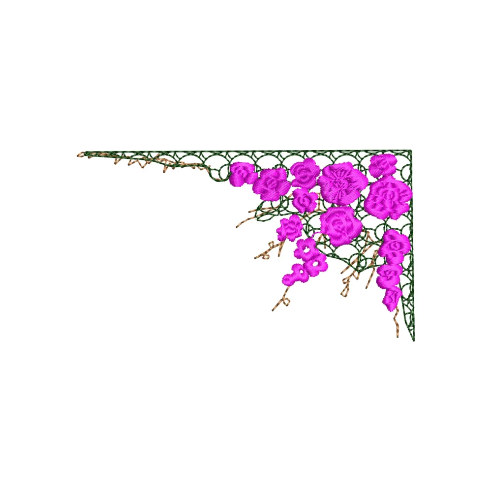 Flower Border Embroidery Design