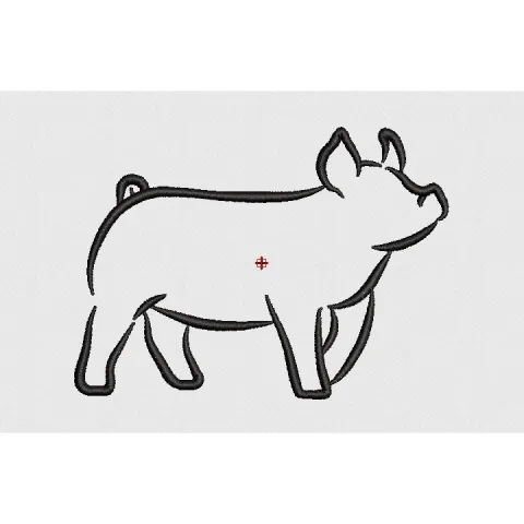 Pig Embroidery Design