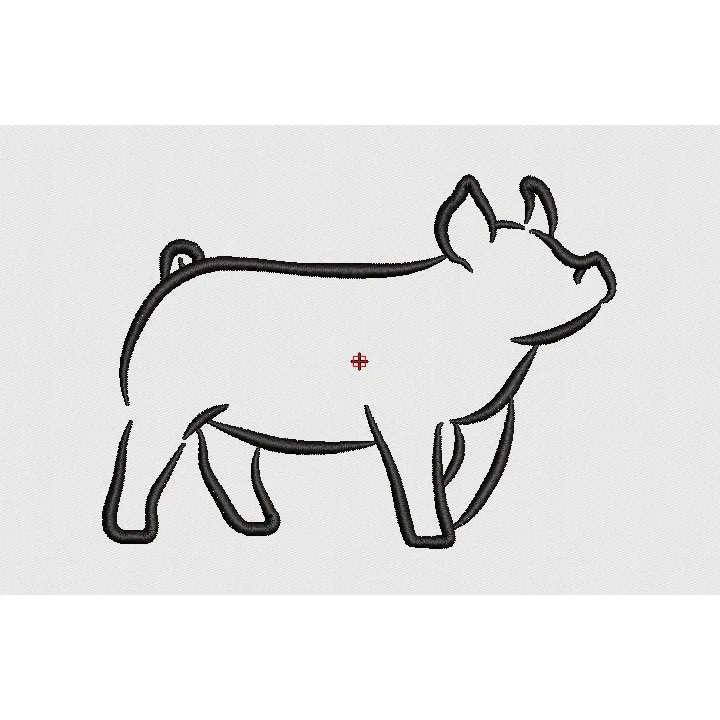 Pig Embroidery Design