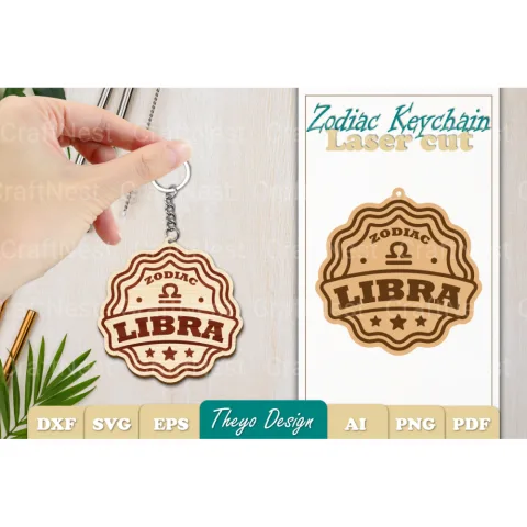 Zodiac Keychain SVG Bundle