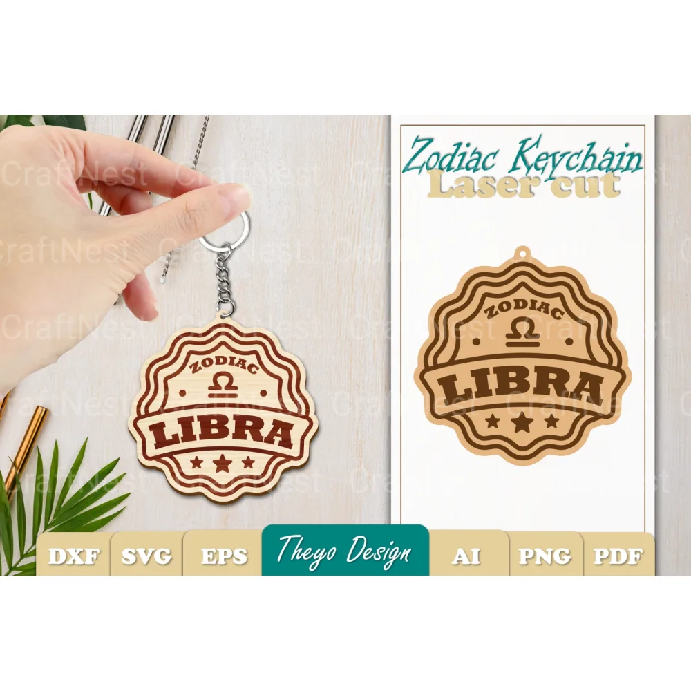 Zodiac Keychain SVG Bundle