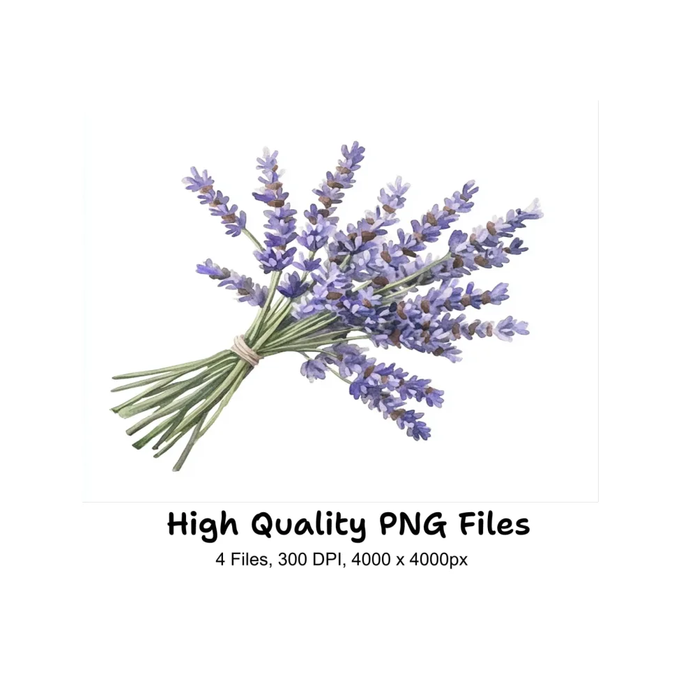 Lavender Bouquets Clipart Bundle