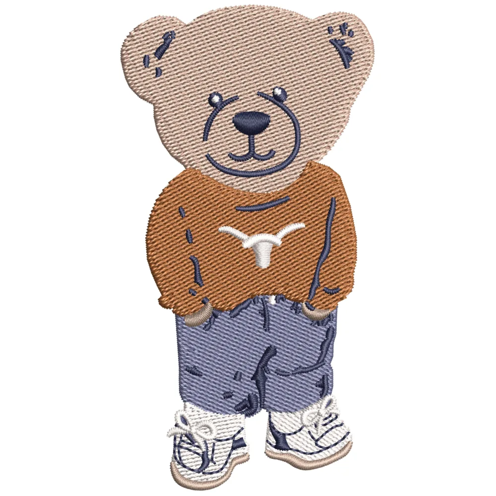 Getle Bear Embroidery Design