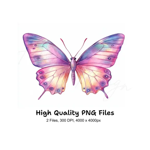 Vibrant Butterfly Clipart Bundle