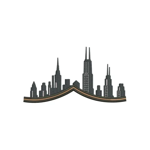 Building City Embroidery Design