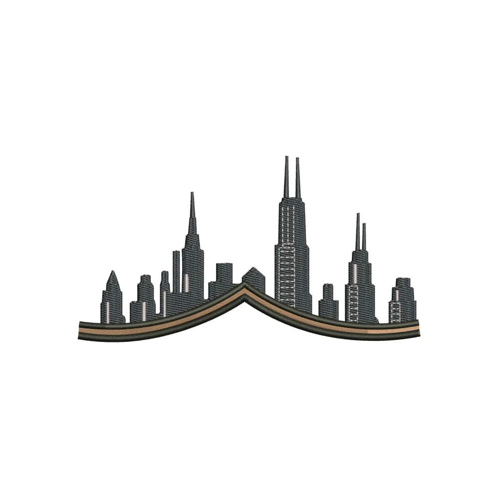Building City Embroidery Design