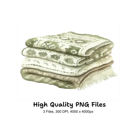 Boho Chic Blanket Clipart Bundle