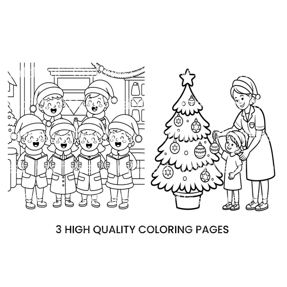 Christmas Tree Decorating Fun Coloring Books