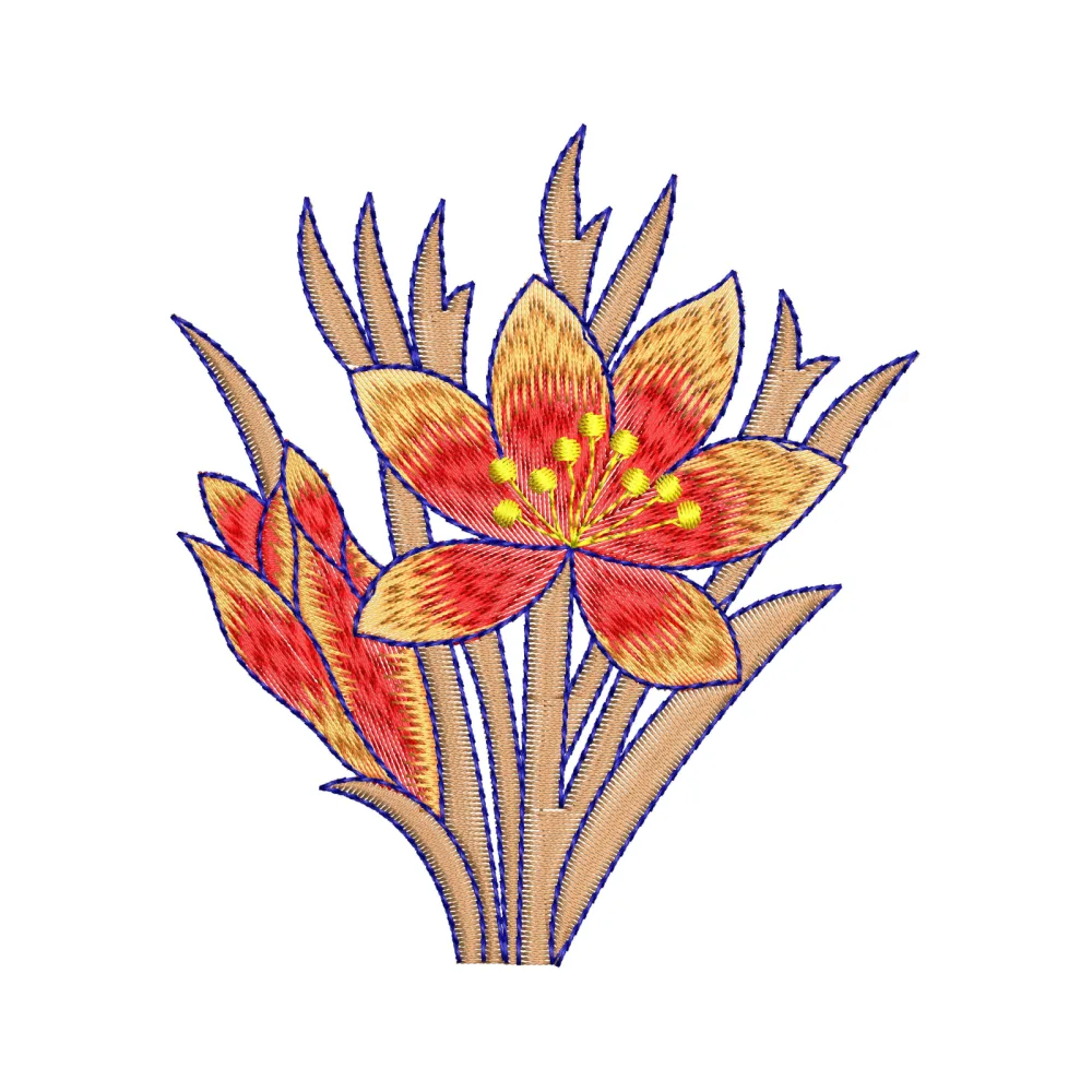 Coral Flower Embroidery Design