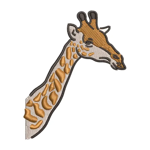 Giraffe Neck Embroidery Design