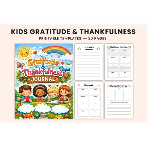 Kids Gratitude and Thankfulness Journal