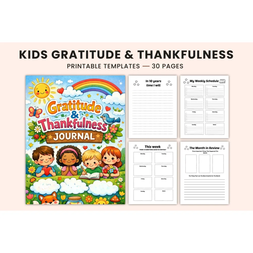 Kids Gratitude and Thankfulness Journal