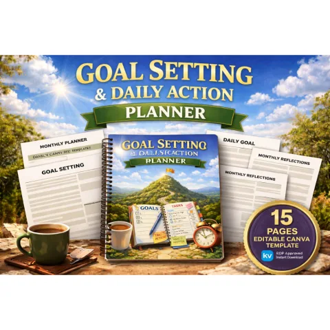 Goal Setting Daily Action Planner