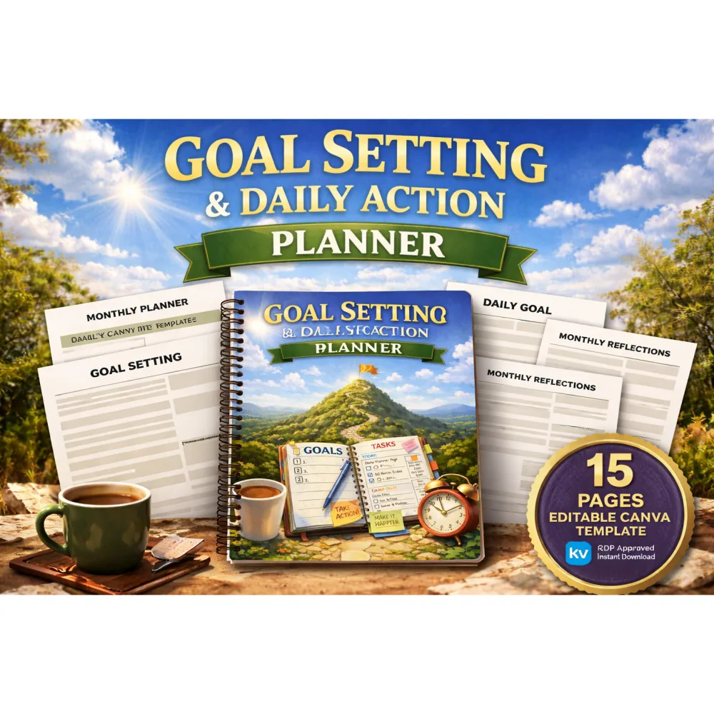 Goal Setting Daily Action Planner