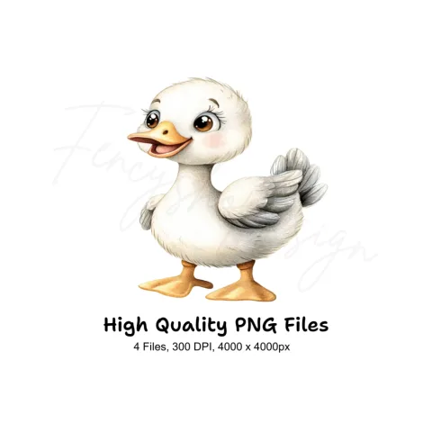 Cute Baby Duckling Clipart Bundle