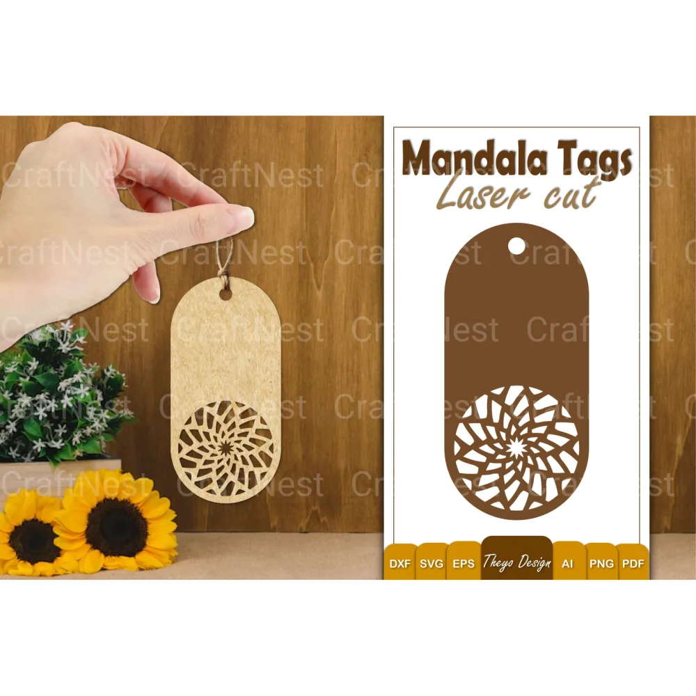 Mandala Tags SVG Bundle