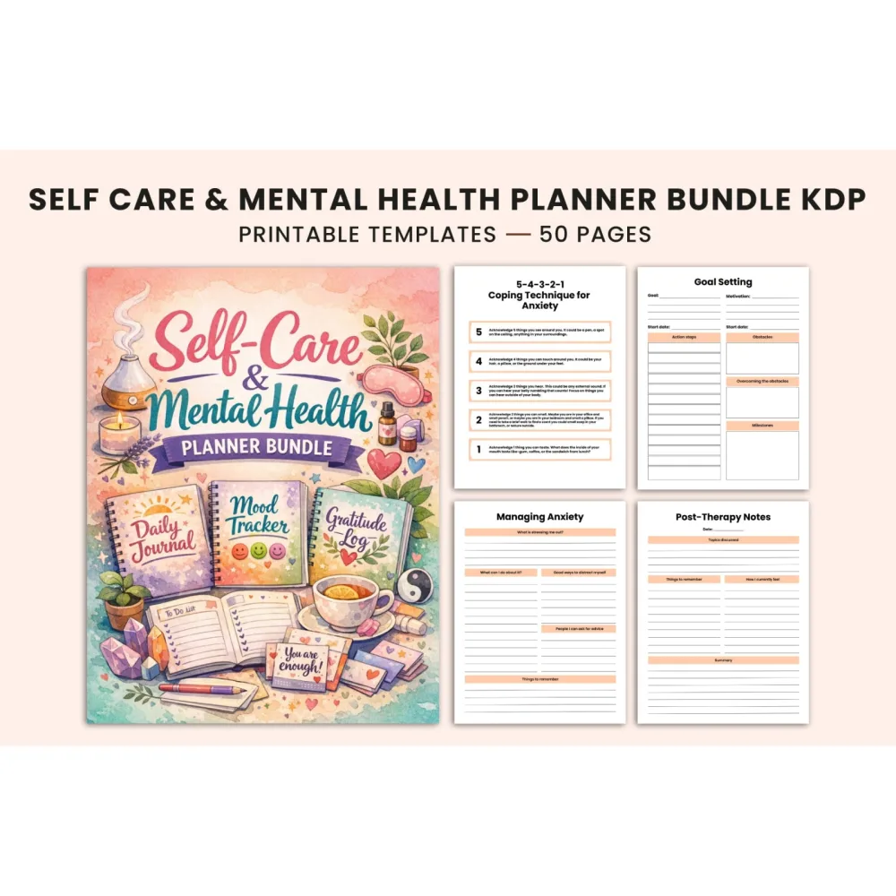 Self Care Mental Health Planner