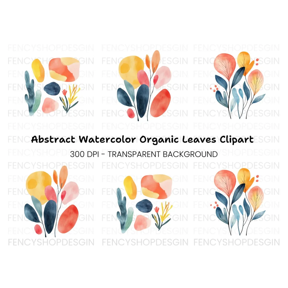 Abstract Botanical Clipart Bundle