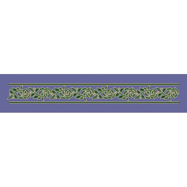 Leafy Vine Botanical Trim Embroidery Design