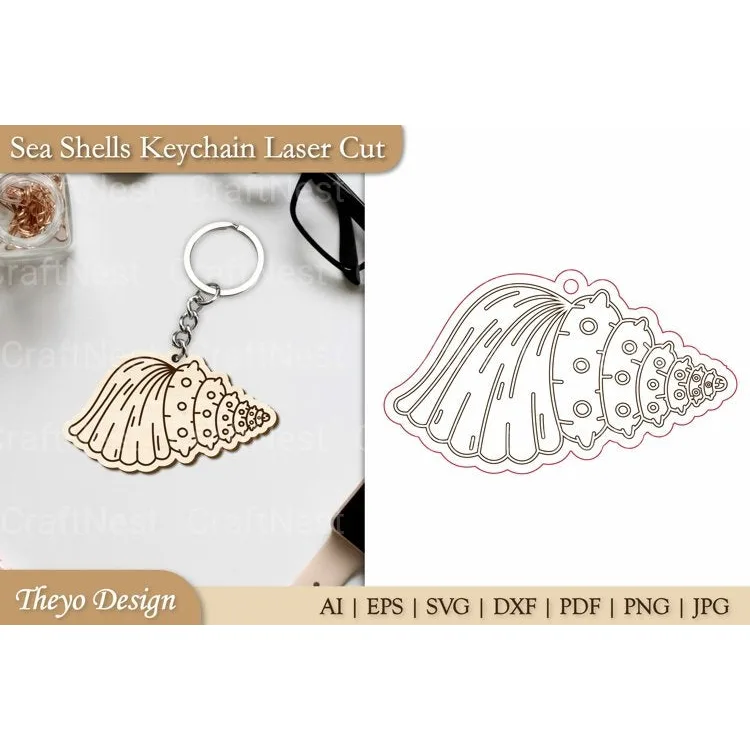 Sea Shells Keychain SVG Bundle
