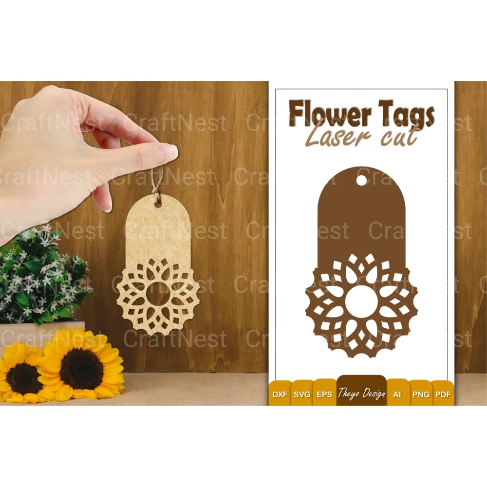 Flower Tags SVG Bundle