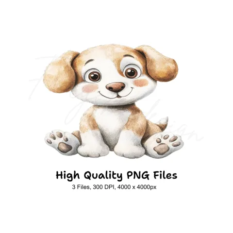 Adorable Puppy Clipart Bundle