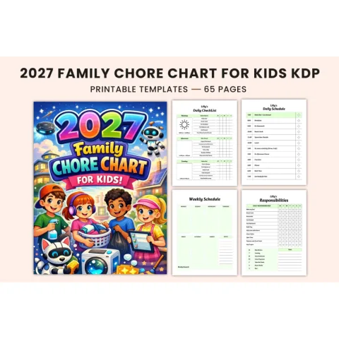 Family Chore Chart for Kids Planner