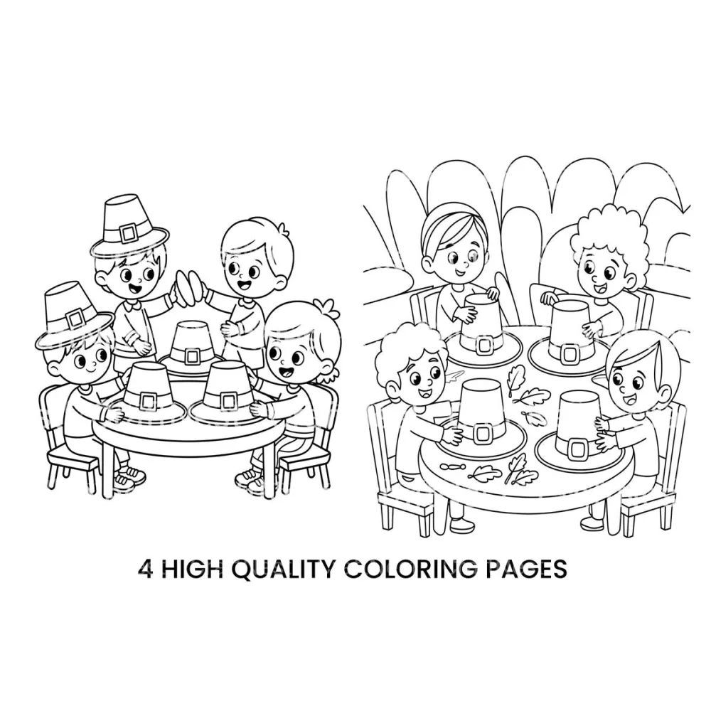 Thanksgiving Kids Coloring Books
