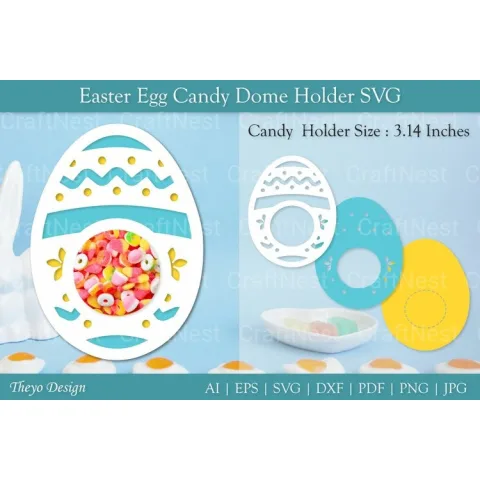 Easter Candy Dome Holder SVG