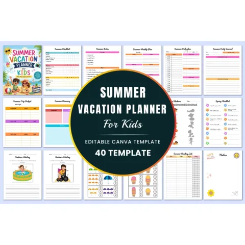 Summer Vacation For Kids Planner