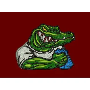 Strong Crocodile Embroidery Design