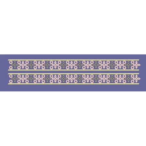 Floral Lattice Ribbon Embroidery Design