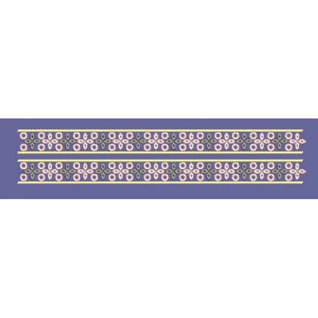 Floral Lattice Ribbon Embroidery Design