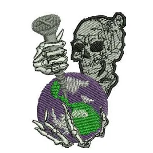 Skull Embroidery Design