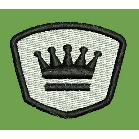 Crowned Shield Crest Embroidery Design