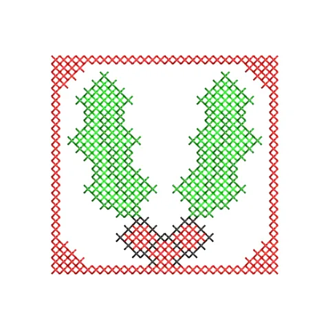 Lvy Crosstitch Embroidery Design