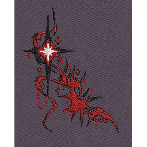 Cyber Star Tattoo Embroidery Design