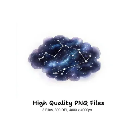 Constellation Cloud Clipart Bundle