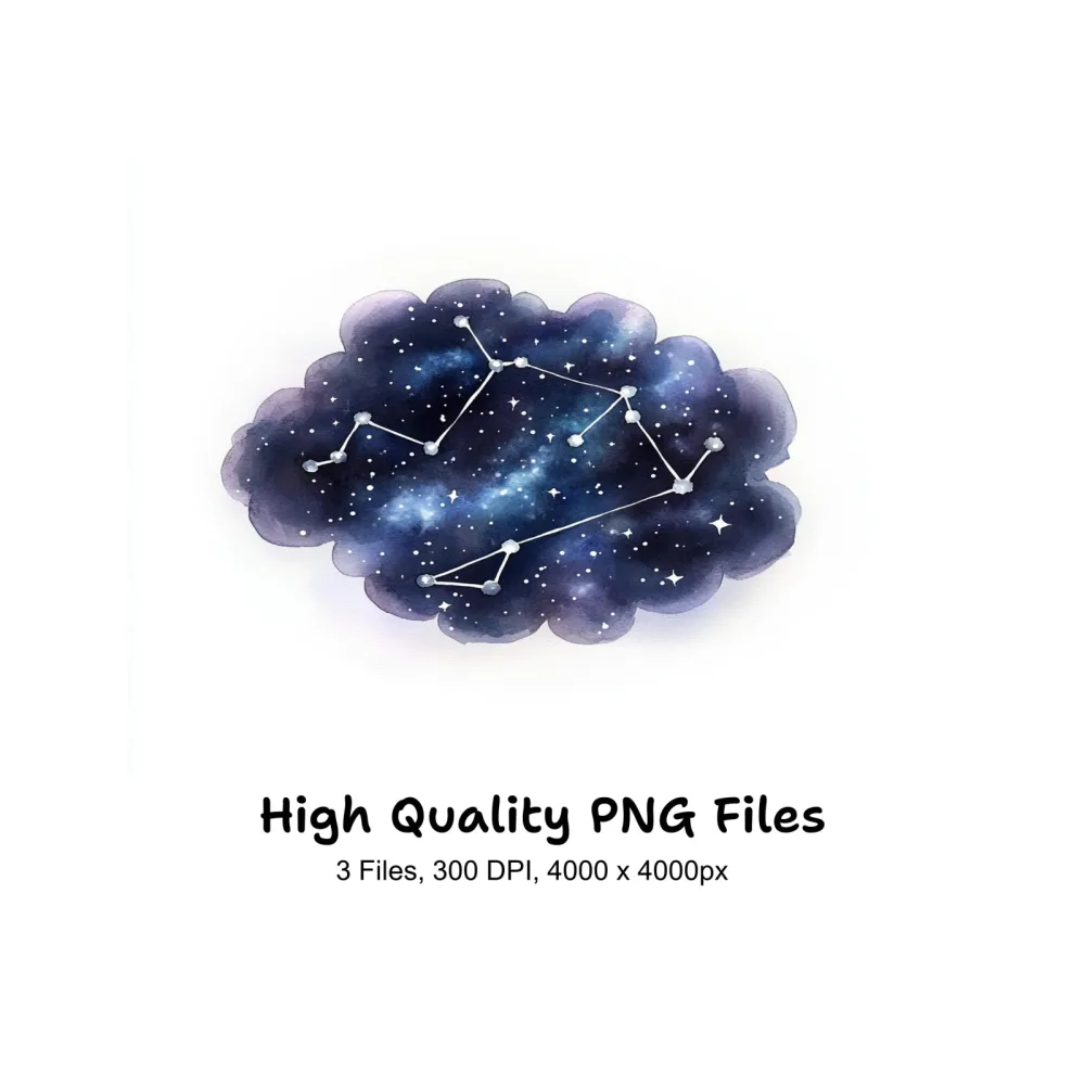 Constellation Cloud Clipart Bundle