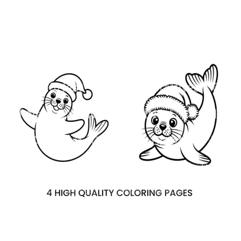 Christmas Seal Pups Fun Coloring Books