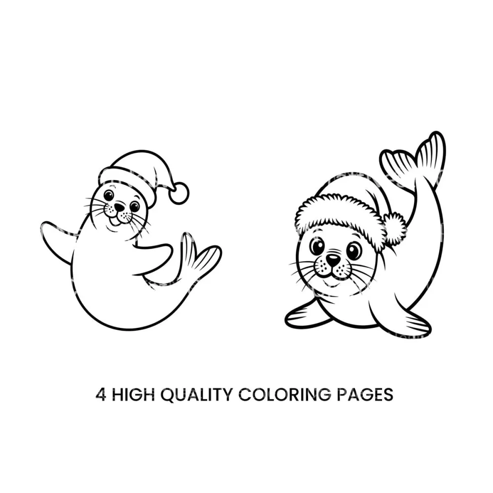 Christmas Seal Pups Fun Coloring Books
