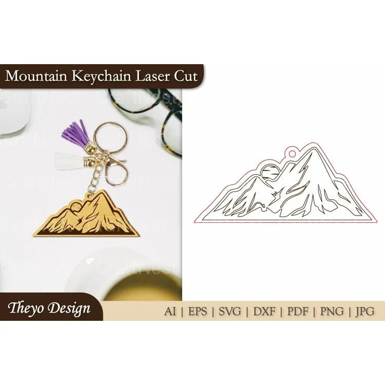 Mountain Key Chain SVG Bundle