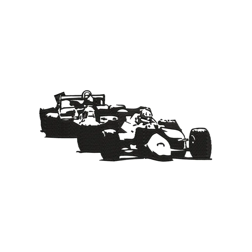 Car Racing Embroidery Design