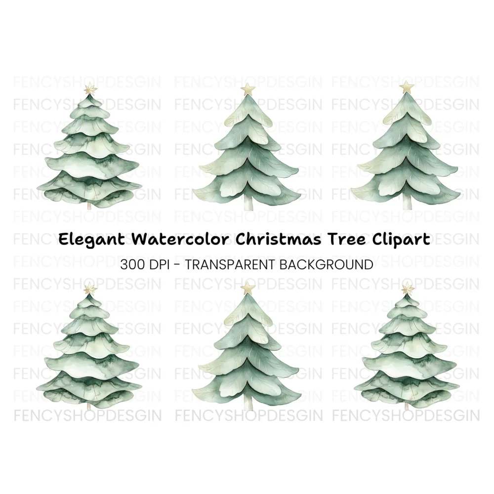Christmas Tree Clipart Bundle