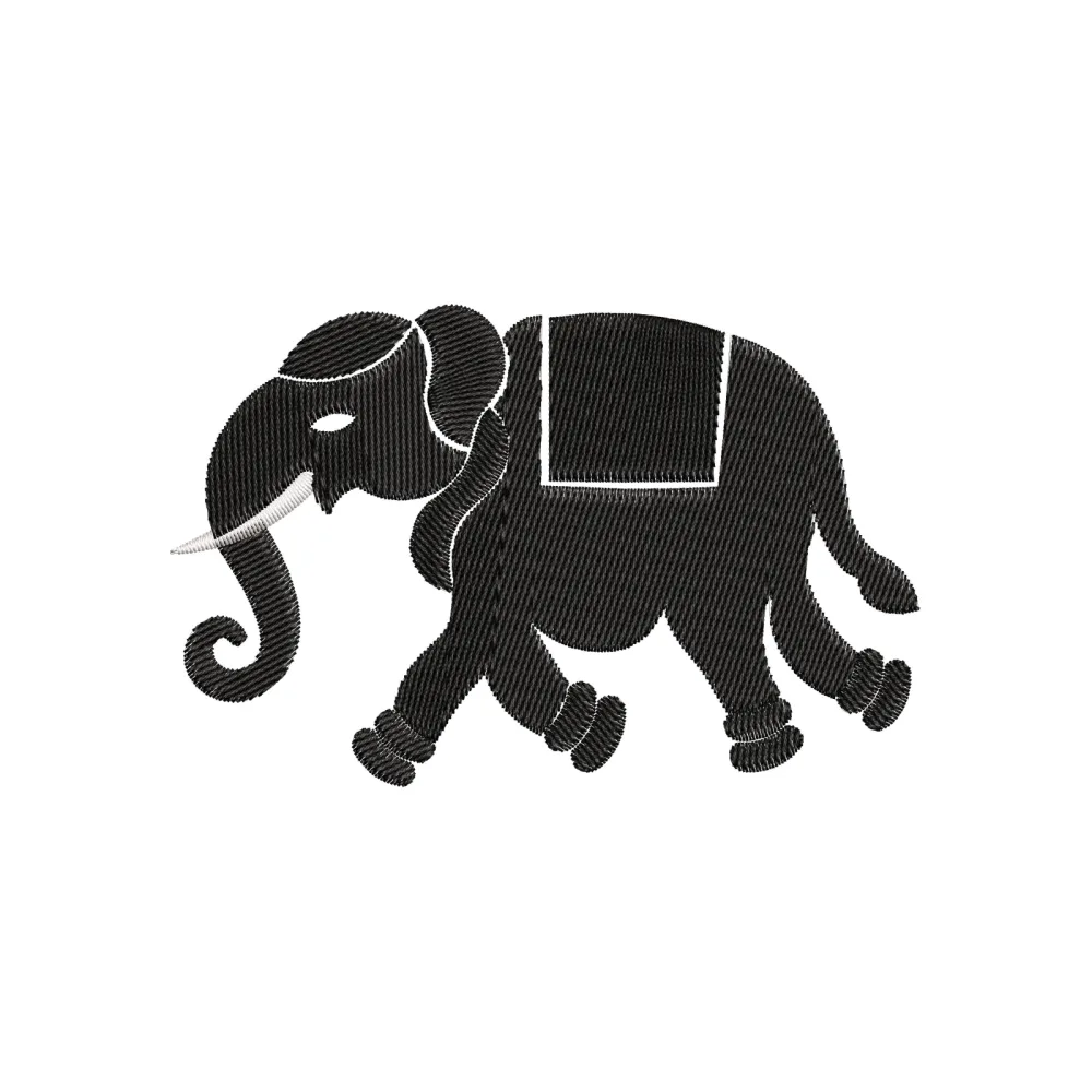 Indian Elephant Embroidery Design